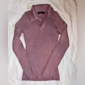 Mauve collared sweater